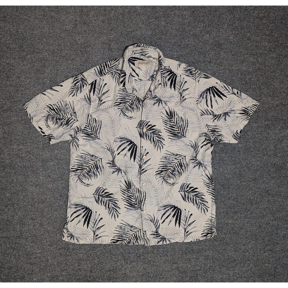 Tommy Bahama Hawaiian Shirt Mens Large Silk Floral